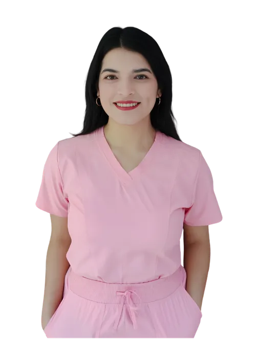 Retrato de Od. Cindy Moreira Vera, del equipo de CrabCare