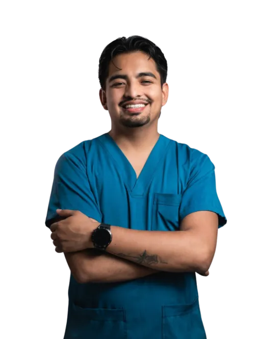 Retrato de Dr. Jefferson Astudillo Peña, del equipo de CrabCare